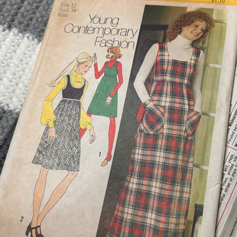 Simplicity Sewing Patterns 6262 5137 Size 12 Multi 70s Vintage Wrap Dress Jumper - Picture 5 of 5